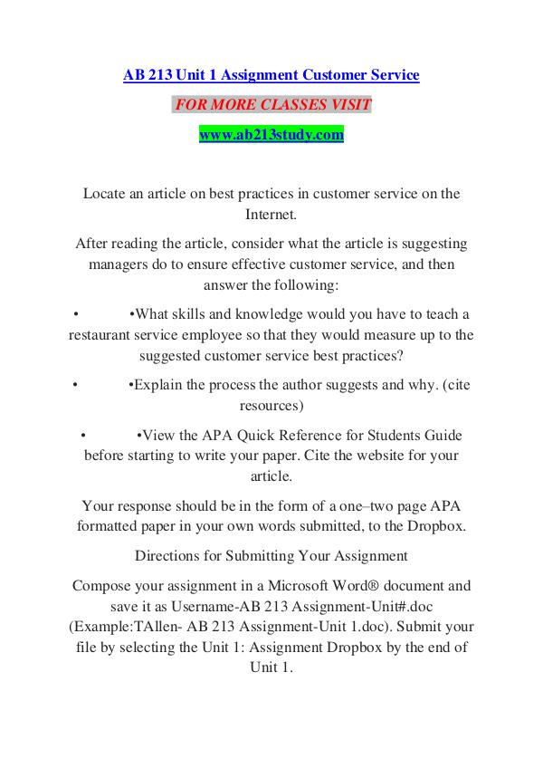 AB 213 STUDY Great Stories /ab213study.com AB 213 STUDY Great Stories /ab213study.com