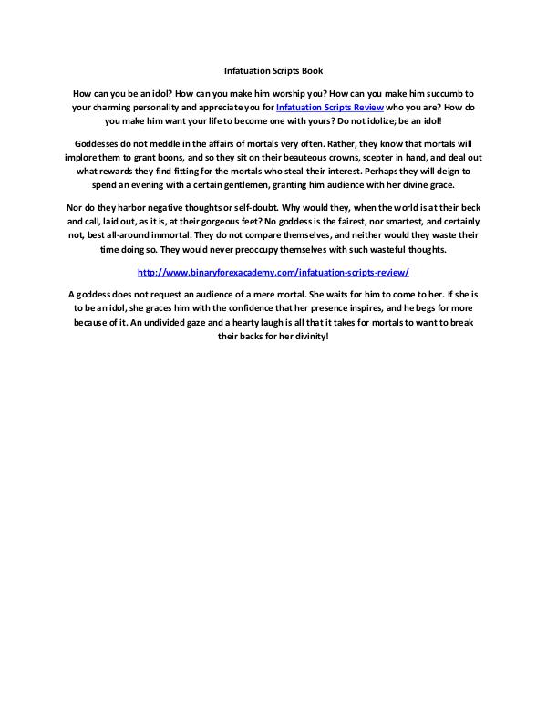 Infatuation Scripts Book Infatuation Scripts Book