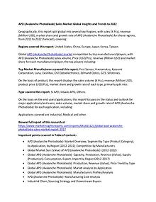 APD (Avalanche Photodiode) Sales Market