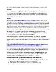 Ground Surveillance Radar (GSR) Market