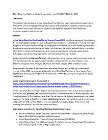 Diesel Fuel Additives Market