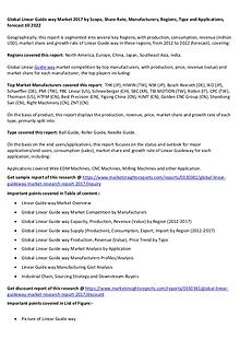 Global Linear Guide way Market 2017