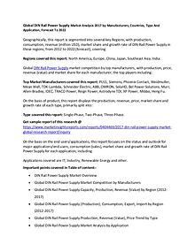 Global DIN Rail Power Supply Market 2017