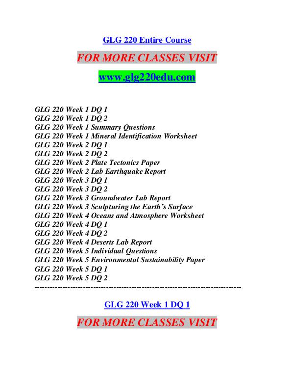 GLG 220 EDU Empowering and Inspiring/glg220edu.com GLG 220 EDU Empowering and Inspiring/glg220edu.com