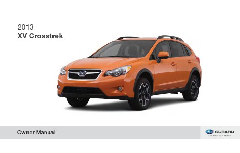 2013 XV Crosstrek Owner's Manual