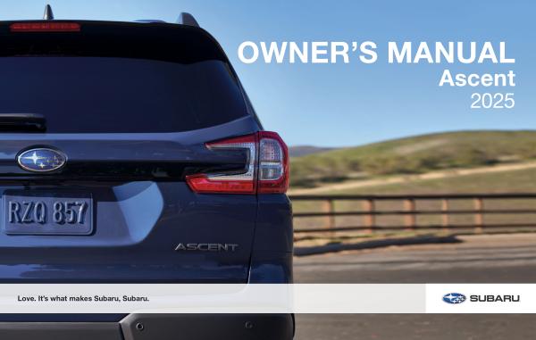 2025 Ascent Owner's Manual