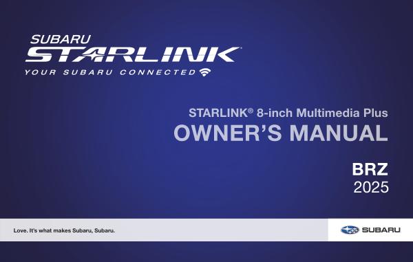 2025 BRZ Multimedia System Manual
