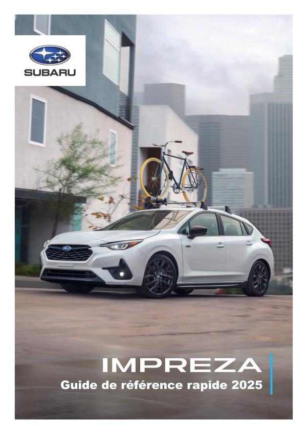 Guide de référence rapide Impreza 2025