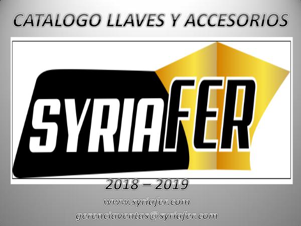 CATALOGO LLAVES Y ACCESORIOS SYRIAFER CATALOGO LLAVES Y ACCESORIOS SYRIAFER