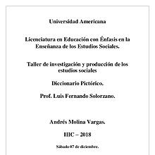 Taller de investigación y producción de los Estudios Sociales