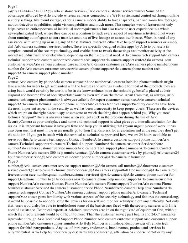 {@^“(+1=844=251=2512 @} arlo customerservice (^arlo camera customer s arlo pdf