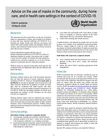 Coronavirus disease (COVID-19) technical guidance by WHO