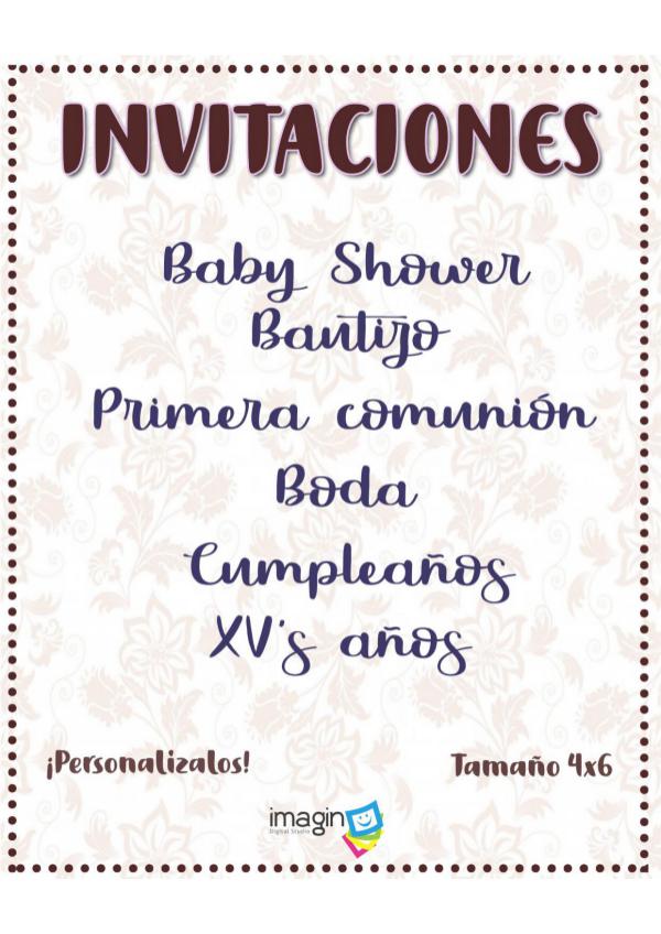 Catálogo invitaciones Imagin