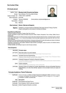 Curriculum Vitae André Miranda