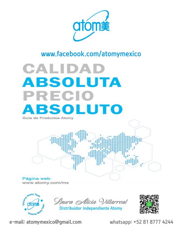 Productos Atomy MENU ATOMY CON PRECIOS