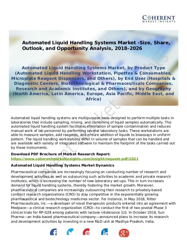 Automated Liquid Handling Systems Market -Size, Share, Outlook Automated Liquid Handling Systems Market PDF Forma