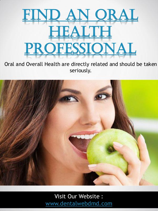 Find An Oral Health Professional | dentalwebdmd.co