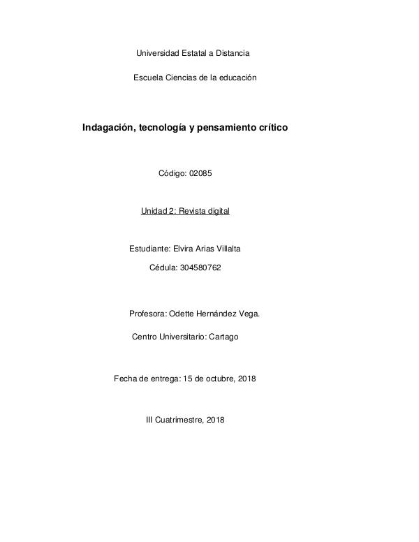 PARADIGMAS PSICOEDUCATIVOS Y TECNOLOGÍA Elvira Arias V. REVISTA DIGITAL PARADIGMAS