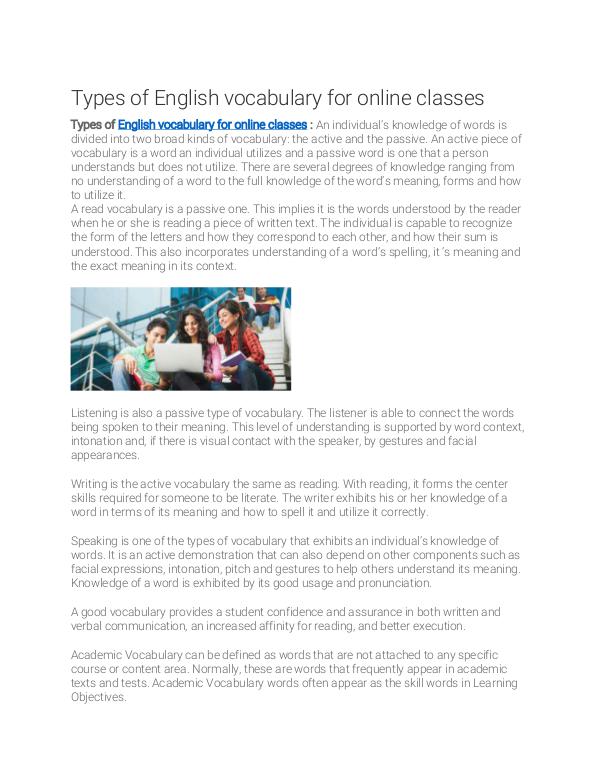 How to learn english by watching movies ? Types of English vocabulary for online classes