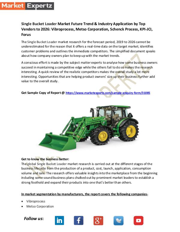 Single Bucket Loader Market