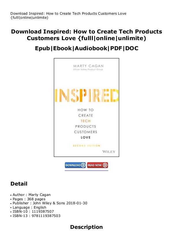 Download E-book Download Inspired: How to Create Tech Products Cus