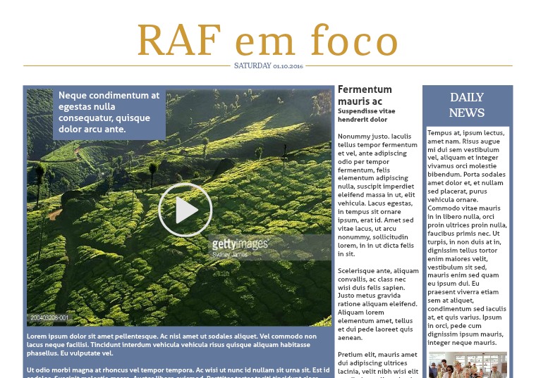 RAF em foco Vol. 1