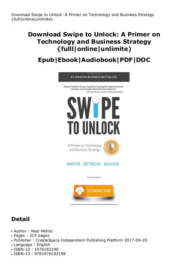 mccarthy Download Swipe to Unlock: A Primer on Technology a