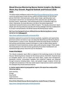 Blood Glucose Monitoring Device market Insights & Forecast 2023