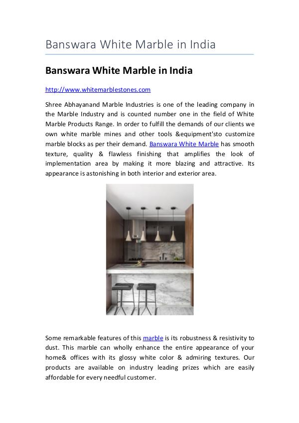 Banswara White Marble in India Banswara white marble in india