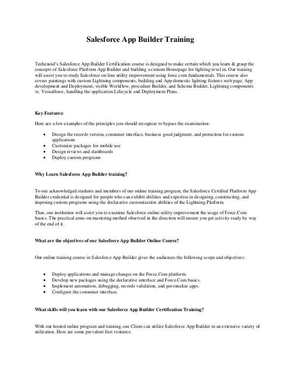 Salesforce App Builder Training Salesforce App Builder Training-converted