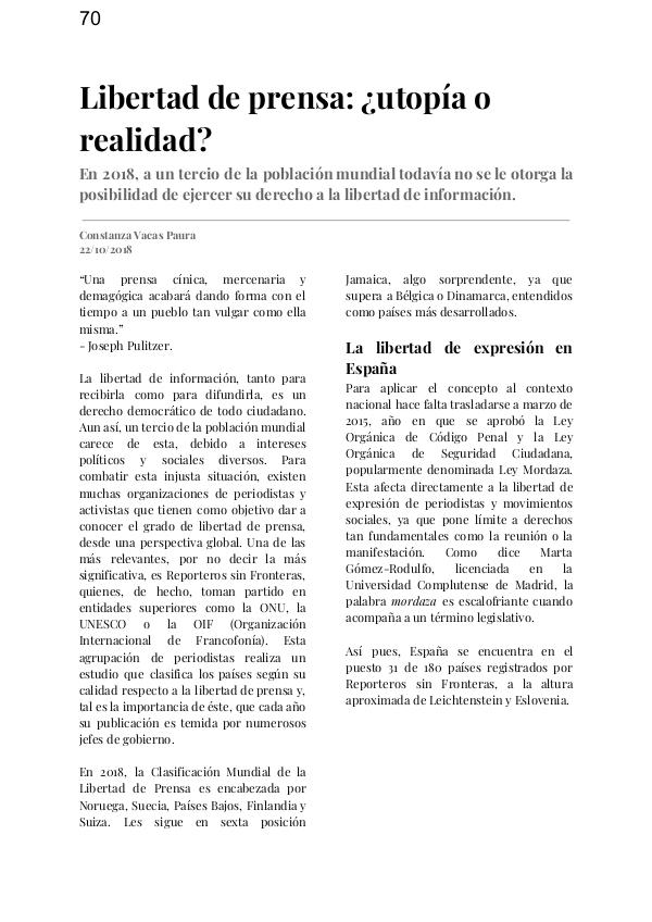 Libertad de prensa Libertad de prensa_ ¿utopía o realidad_