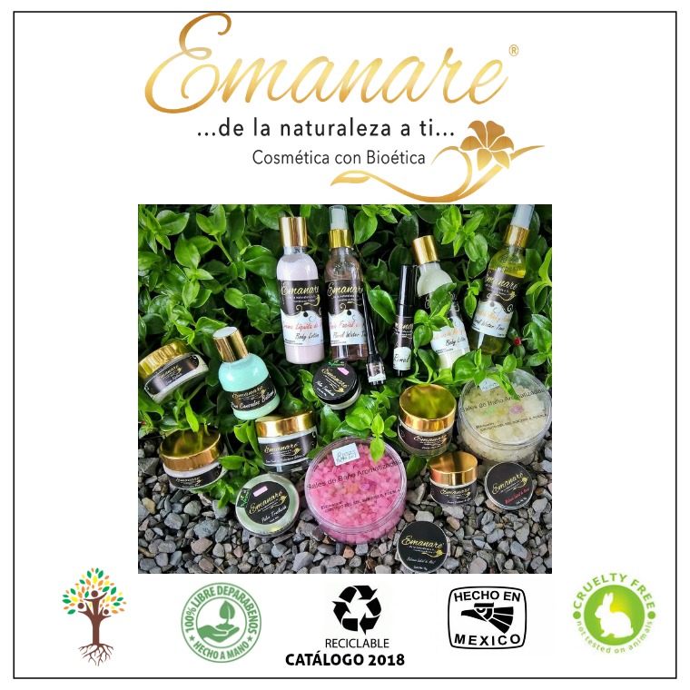 Emanare. Cosmética con Bioética. Catálogo 2018.