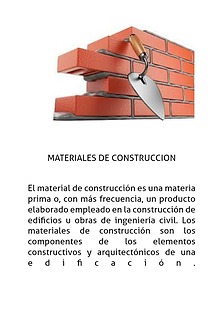 MATERIALES DE CONSTRUCCIÓN