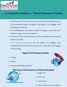 A Detailed Guide to Travel Insurance in Victoria BC