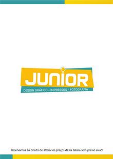 Tabela de Preços - Junior, Design - Impressos - Fotografia