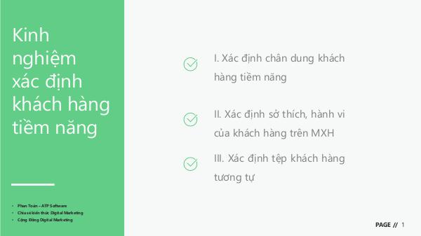 Tìm hiểu về các kéo tương tác trên FB [ATP - SHARE] - Cách xác định khách hàng tiềm năng