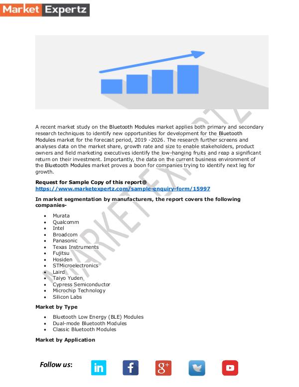 Bluetooth Modules Market 2019 Bluetooth Modules