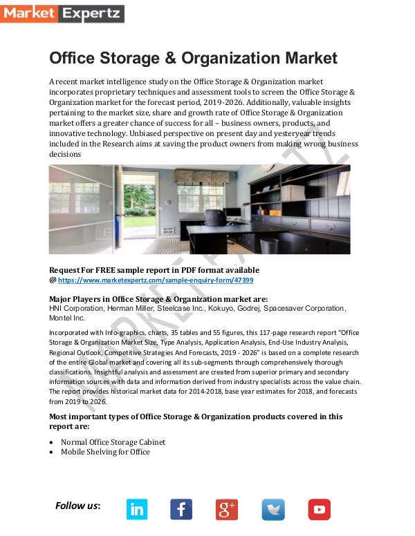 My first Publication Office Storage & Organization Market