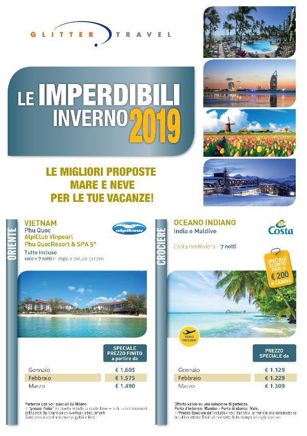 Le Imperdibili Inverno 2019 Glitter Travel SEANET imperdibili  2019 Glitter