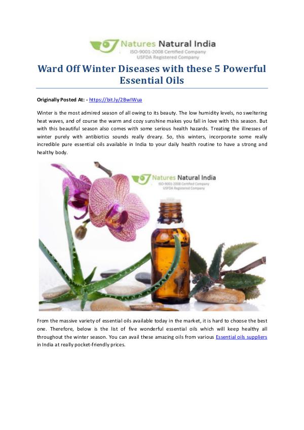 Ward Off Winter Diseases with these 5 Powerful Ess