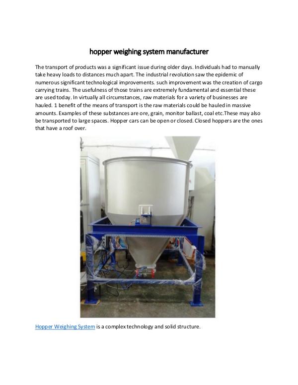 hopper weighing system manufacturer hopper weighing system manufacturer-converted