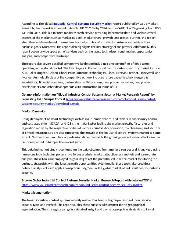 Industrial Control Systems Security Market Report