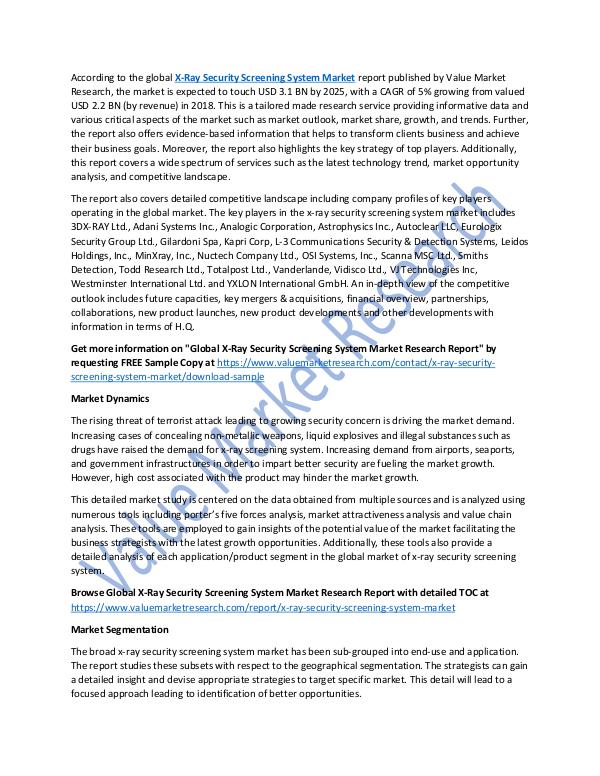 X-Ray Security Screening System Market Report 2025