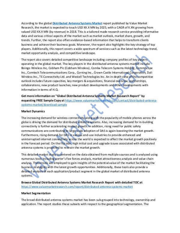 Distributed Antenna Systems Market 2025 Report