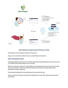 Web Development Company Frequent Performance Testing