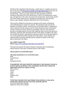 Direct Drive Spindle for Woodworking Market Growth Forecast 2025