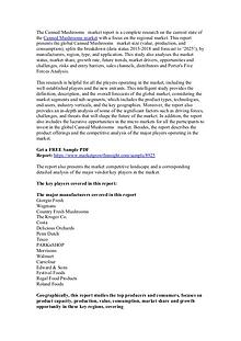 Canned Mushrooms Market Size and Demand 2025