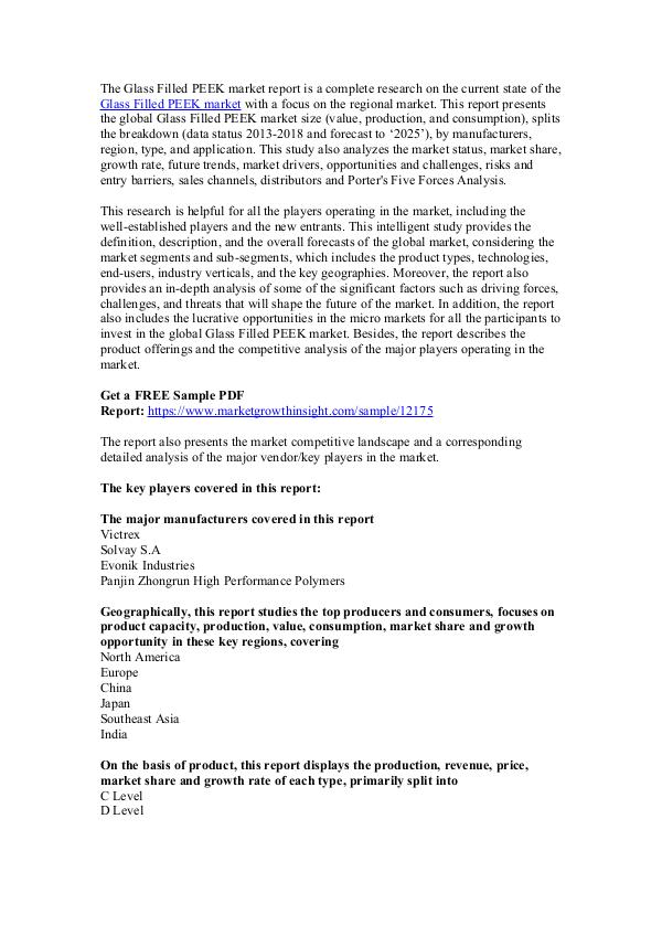 Glass Filled PEEK Market Segment | Industry Trends, Forecast 2025 16