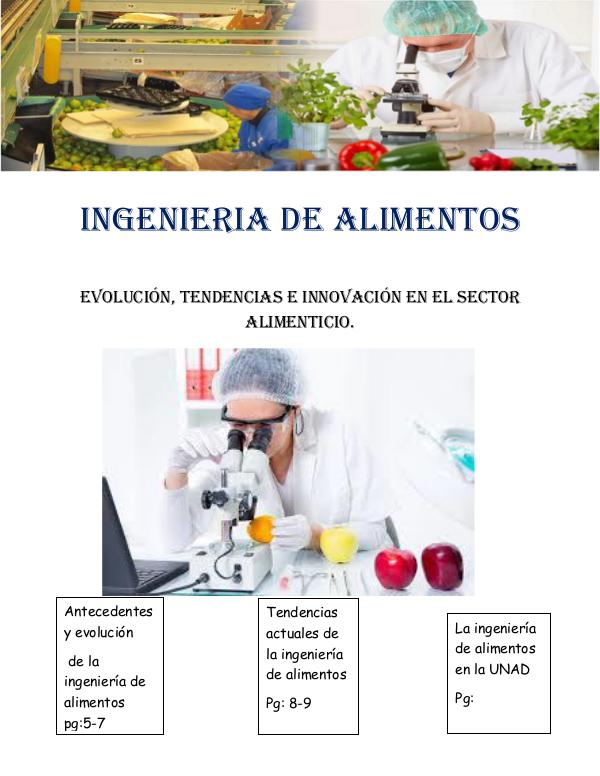 INGENIERIA DE ALIMENTOS: evolucion, tendencias e inovacion revista