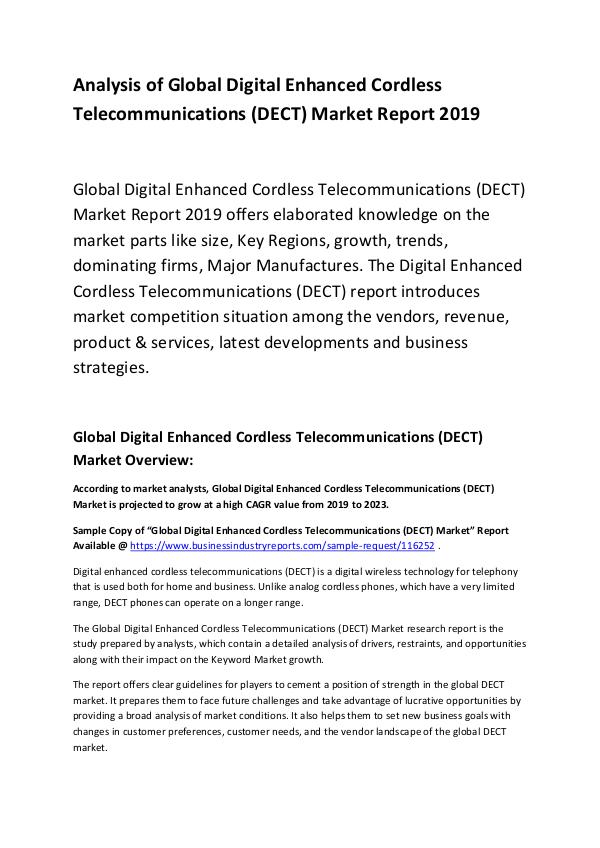 DECT Market Report 2019